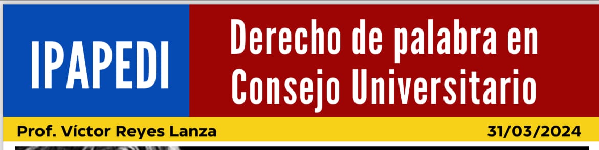 Derecho de palabra en Consejo Universitario